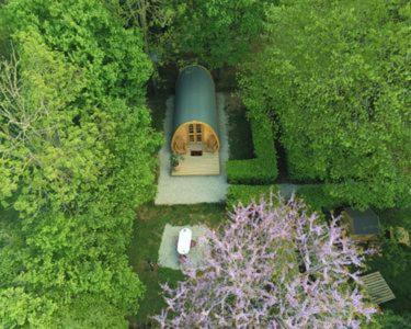 Cabane En Bois Avec Bain Nordique Asnieres-sur-Vegre Exterior foto